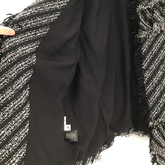 Ann Taylor Women’s Ruffled Peplum Fringe Jacket Blazer Business Career Size 12P - Picture 7 of 9